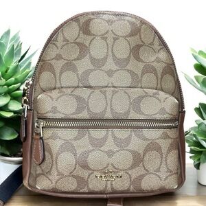 COACH - MINI Charlie Backpack In Signature Canvas